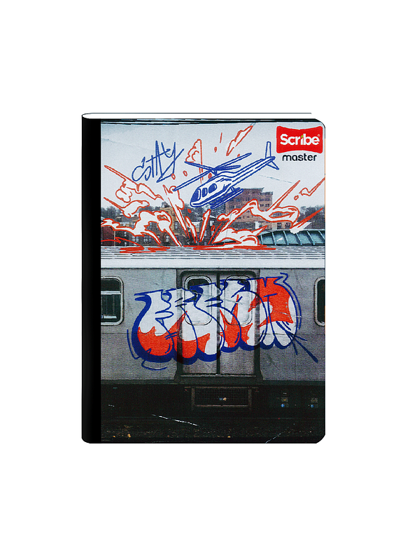 Cuaderno Cosido Scribe Masculino 100 Hojas Lineas 6