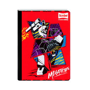 Cuaderno Cosido Scribe Transformers 100 Hojas Cuadros 