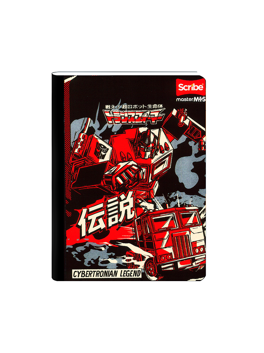 Cuaderno Cosido Scribe Transformers 100 Hojas Cuadros  4