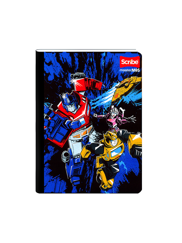 Cuaderno Cosido Scribe Transformers 100 Hojas Cuadros  5