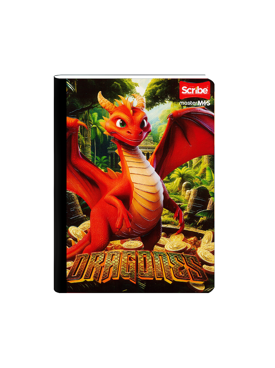 Cuaderno Cosido Scribe Dragones 100 Hojas Cuadros 1
