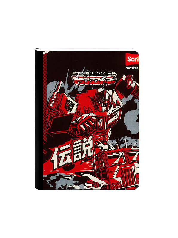 Cuaderno Cosido Scribe Transformers 50 Hojas Cuadros 2