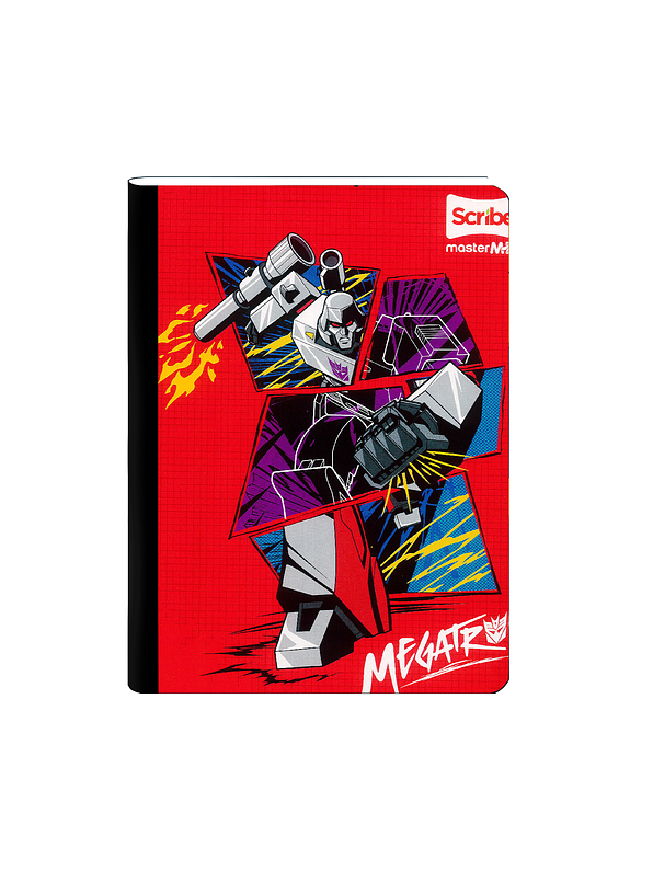 Cuaderno Cosido Scribe Transformers 50 Hojas Cuadros 3