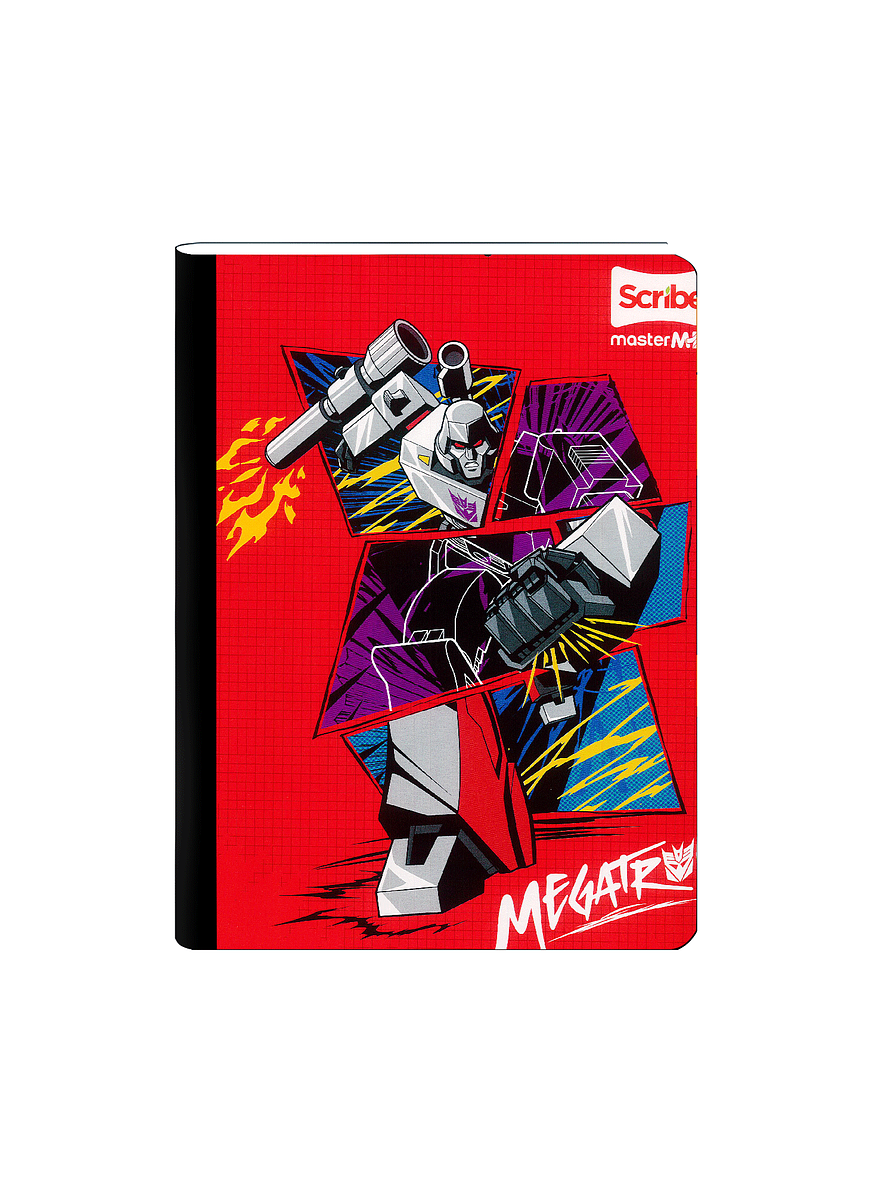 Cuaderno Cosido Scribe Transformers 50 Hojas Cuadros 3
