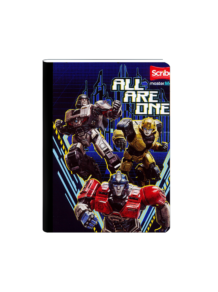 Cuaderno Cosido Scribe Transformers 50 Hojas Cuadros 4