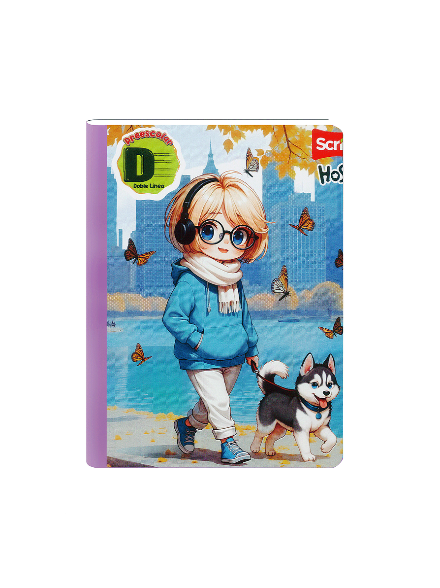 Cuaderno Cosido Scribe Hoshi 100 Hojas Doble linea 3