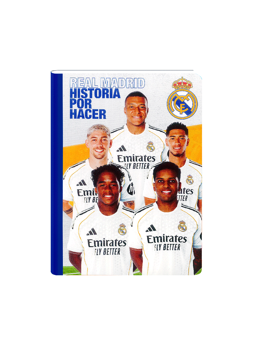 Cuaderno Cosido Scribe Real Madrid 100 Hojas Lineas 2