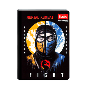Cuaderno Cosido Scribe Mortal Kombat 100 Hojas Lineas