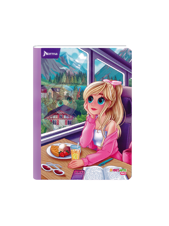 Cuaderno Cosido Norma Bonequinhas Antonia 50 Hojas Cuadros 1