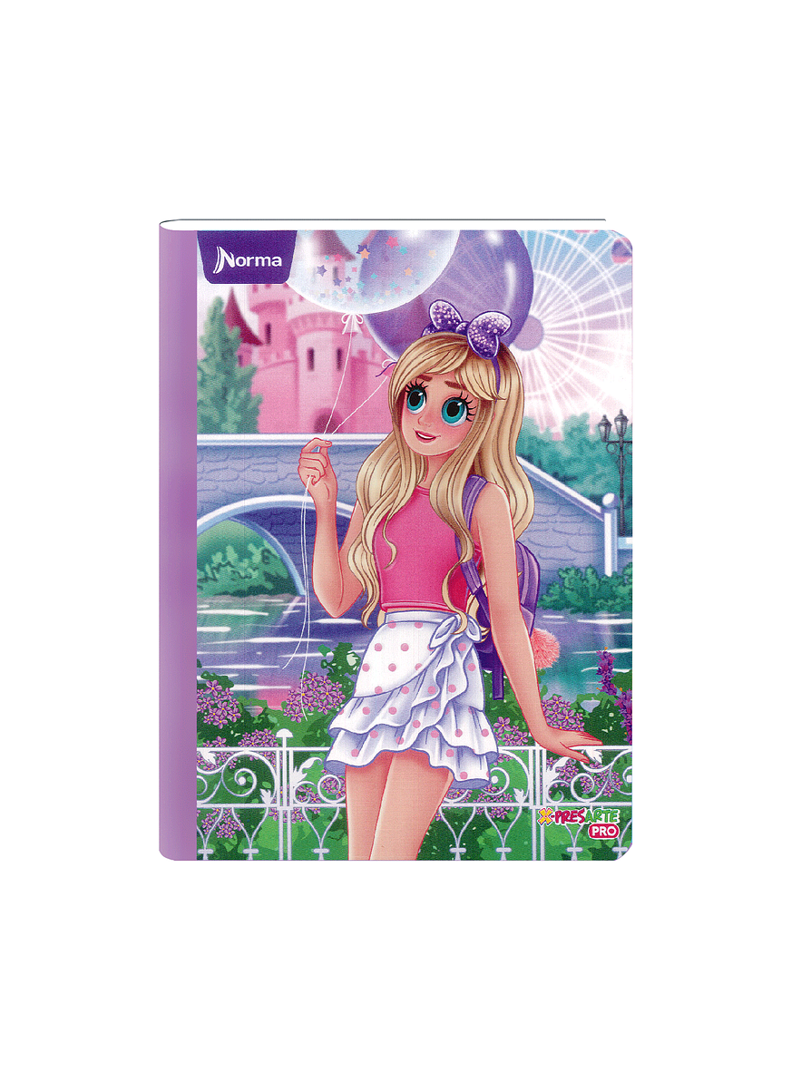 Cuaderno Cosido Norma Bonequinhas Antonia 50 Hojas Cuadros 4