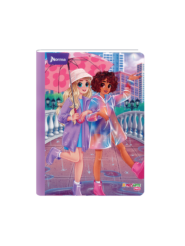 Cuaderno Cosido Norma Bonequinhas Antonia 50 Hojas Cuadros 5