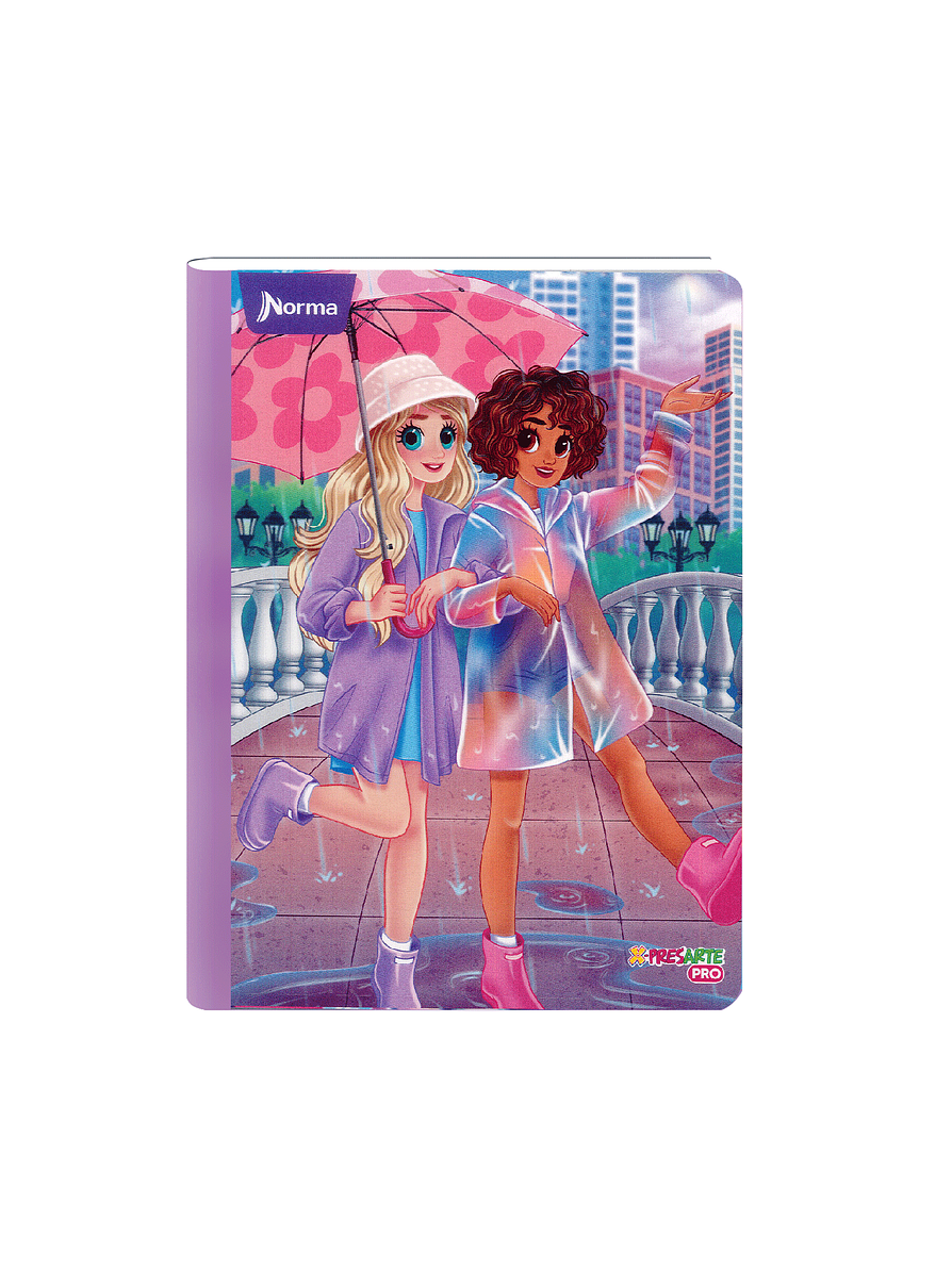 Cuaderno Cosido Norma Bonequinhas Antonia 50 Hojas Cuadros 5