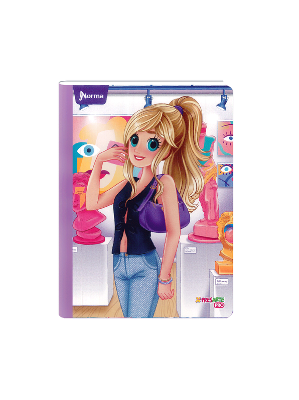 Cuaderno Cosido Norma Bonequinhas Antonia 50 Hojas Cuadros 6