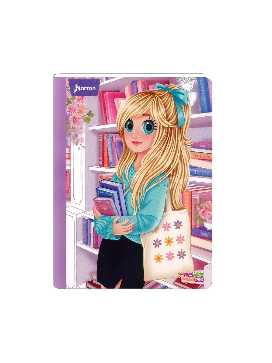 Cuaderno Cosido Norma Bonequinhas Antonia 50 Hojas Cuadros 7