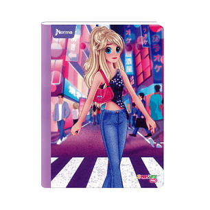 Cuaderno Cosido Norma Bonequinhas Antonia 100 Hojas Cuadros