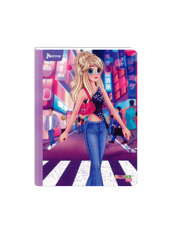 Cuaderno Cosido Norma Bonequinhas Antonia 100 Hojas Cuadros 1