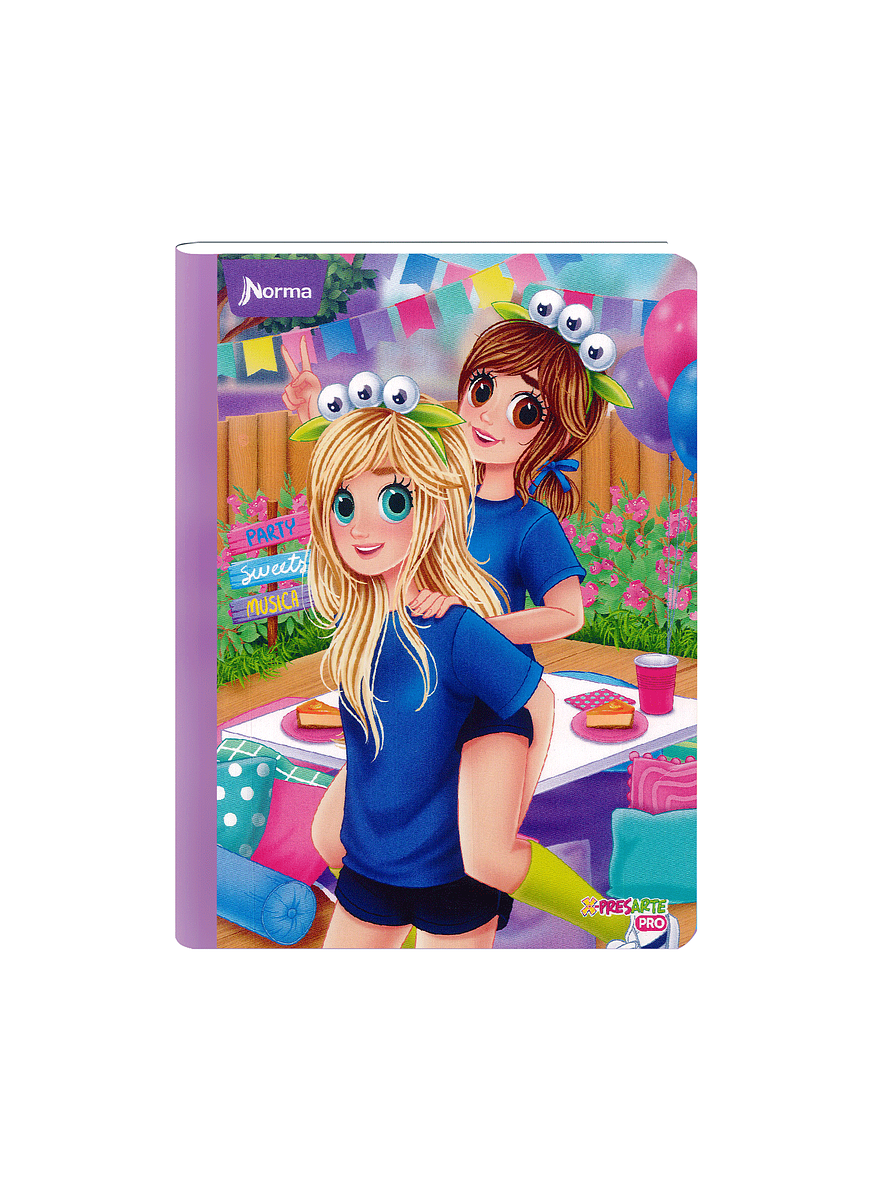 Cuaderno Cosido Norma Bonequinhas Antonia 100 Hojas Cuadros 5