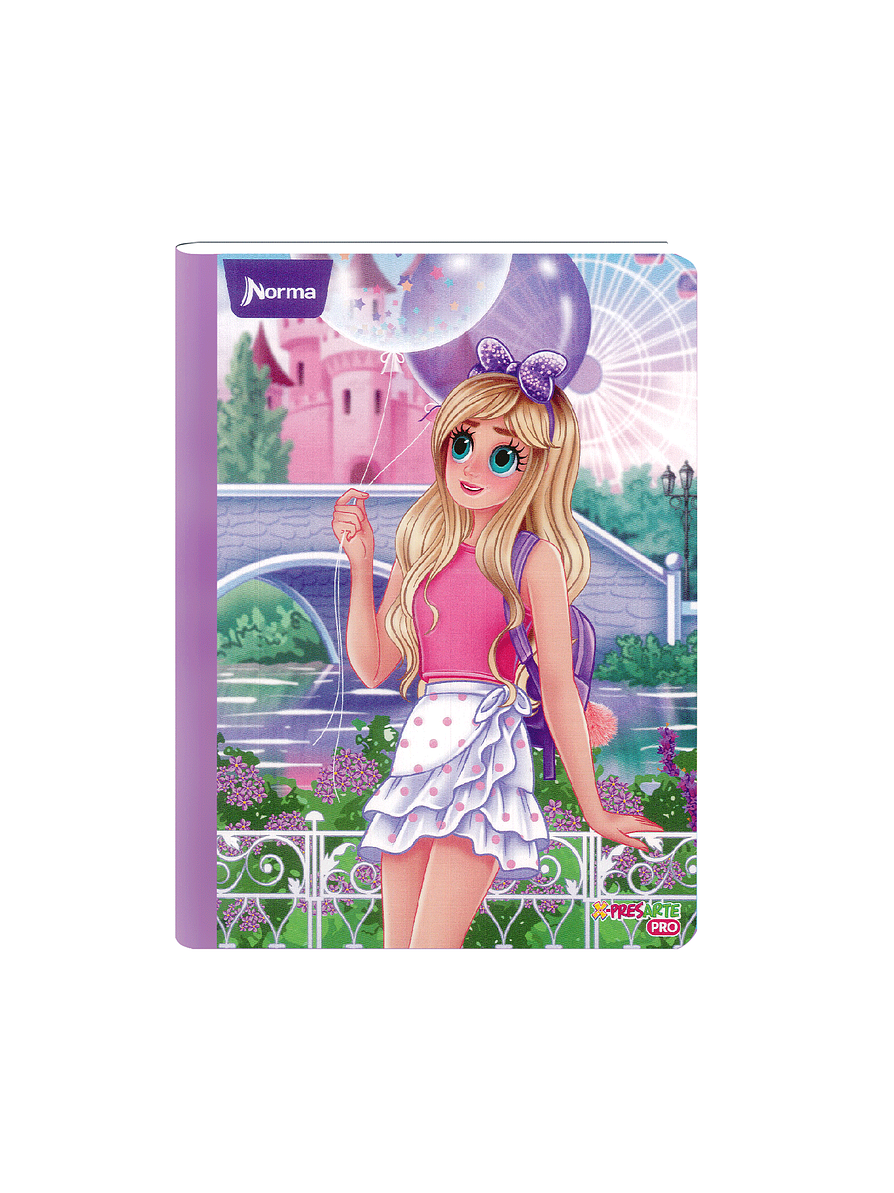 Cuaderno Cosido Norma Bonequinhas Antonia 100 Hojas Cuadros 7