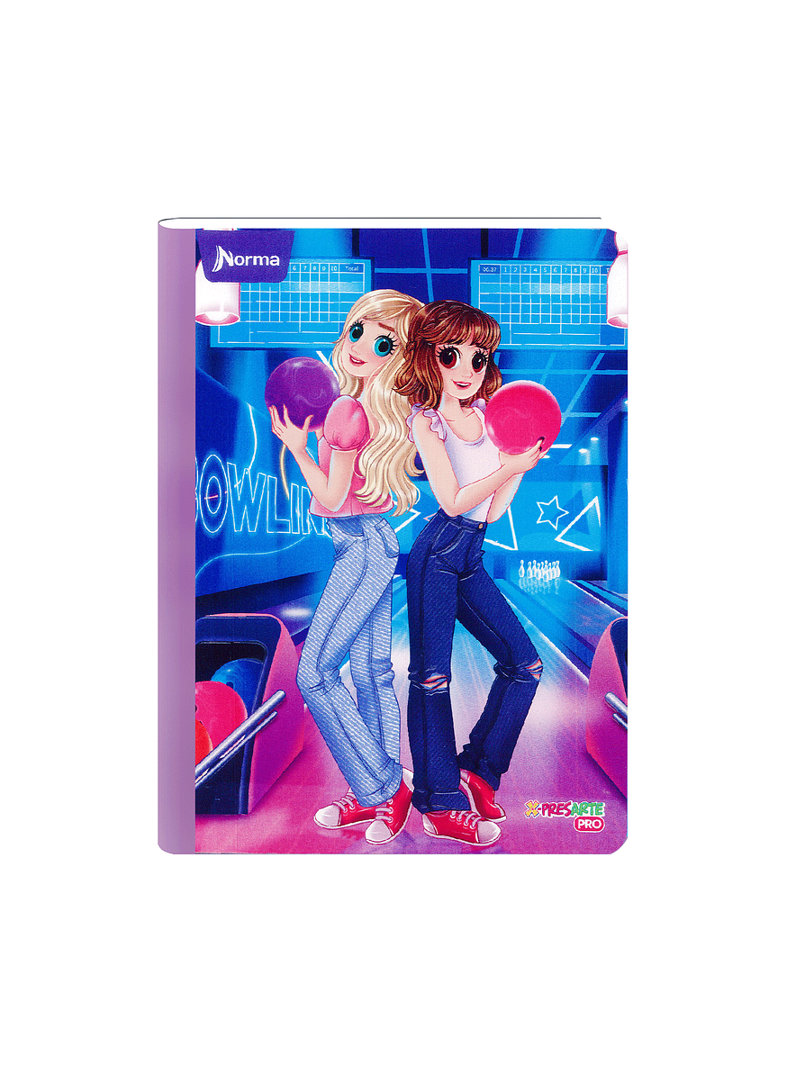 Cuaderno Cosido Norma Bonequinhas Antonia 100 Hojas Cuadros 8