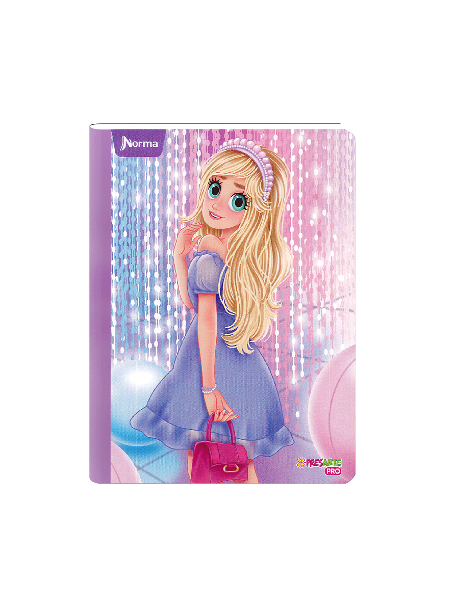 Cuaderno Cosido Norma Bonequinhas Antonia 100 Hojas Cuadros 9