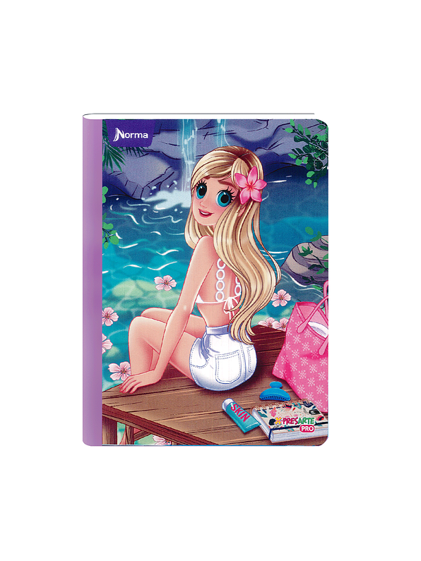 Cuaderno Cosido Norma Bonequinhas Antonia 100 Hojas Cuadros 11