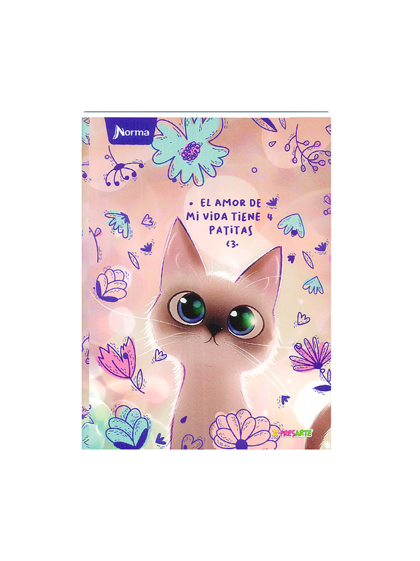 Cuaderno Cosido Pasta Dura X-Presarte 90 Hojas Cuadros Femenino 5