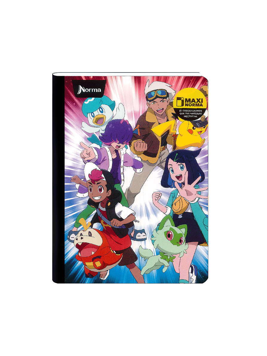 Cuaderno Cosido Norma Pokémon 100 Hojas Cuadros 5