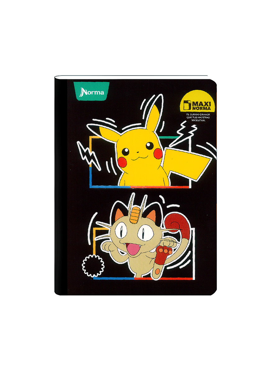 Cuaderno Cosido Norma Pokémon 100 Hojas Cuadros 2