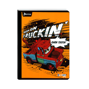 Cuaderno Cosido Norma Cars 100 Hojas Cuadros