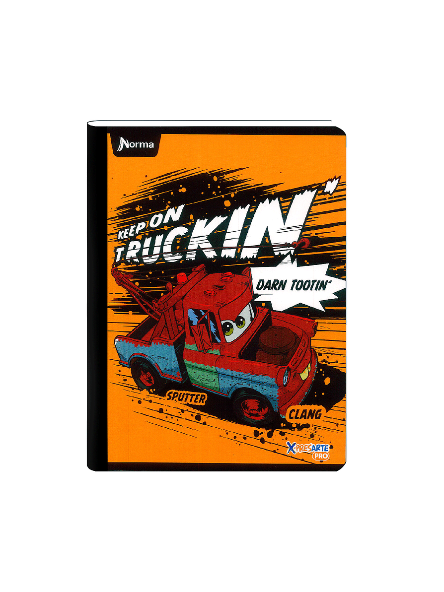 Cuaderno Cosido Norma Cars 100 Hojas Cuadros 1