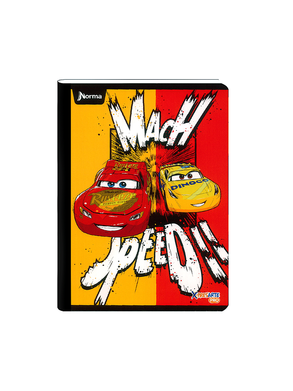 Cuaderno Cosido Norma Cars 100 Hojas Cuadros 2