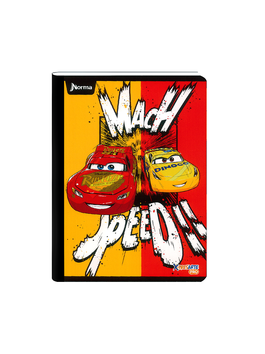 Cuaderno Cosido Norma Cars 100 Hojas Cuadros 2