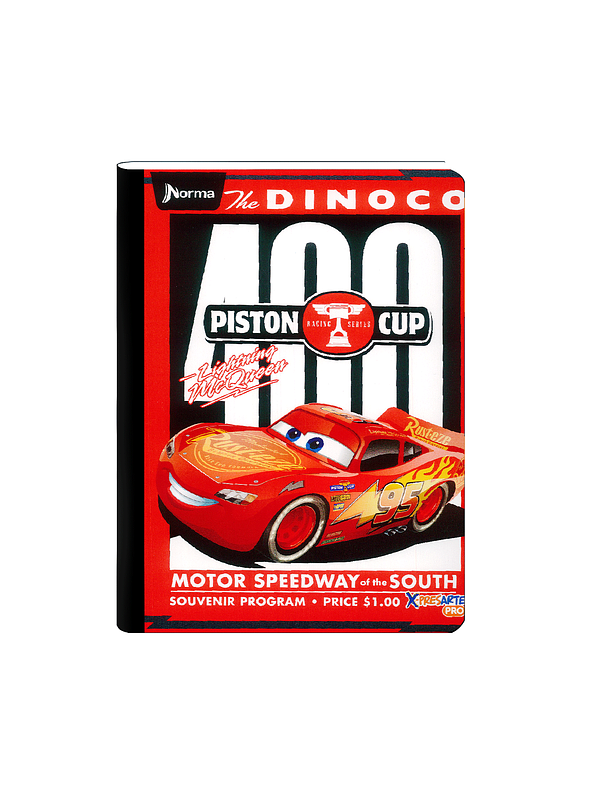 Cuaderno Cosido Norma Cars 100 Hojas Cuadros 4