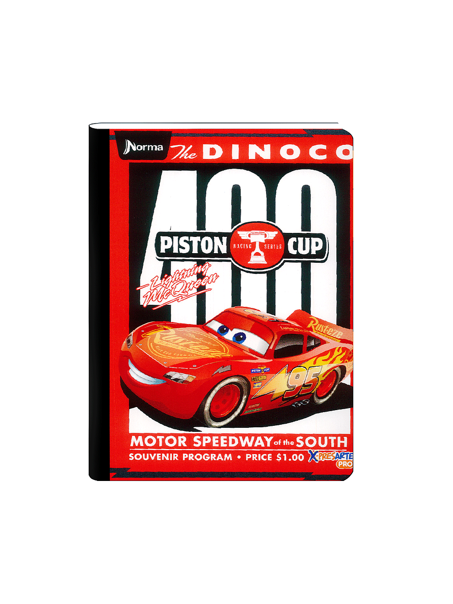 Cuaderno Cosido Norma Cars 100 Hojas Cuadros 4