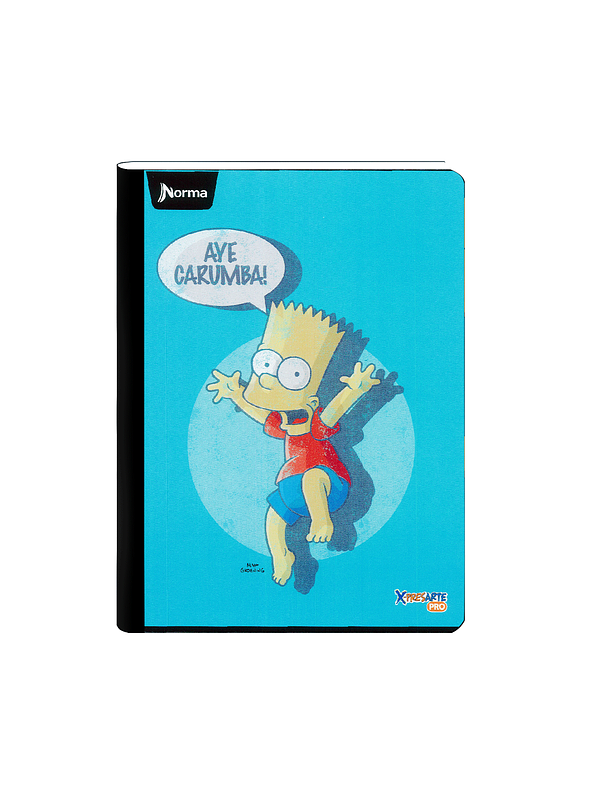 Cuaderno Cosido Norma X-Presarte Simpsons 100 Hojas Cuadros 3