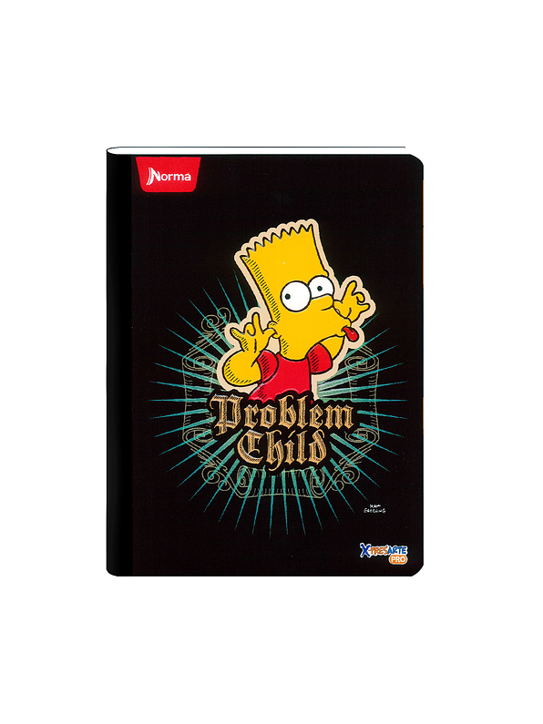 Cuaderno Cosido Norma X-Presarte Simpsons 100 Hojas Cuadros 1