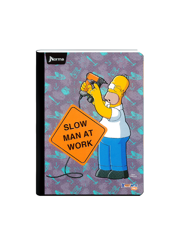 Cuaderno Cosido Norma X-Presarte Simpsons 100 Hojas Cuadros 2