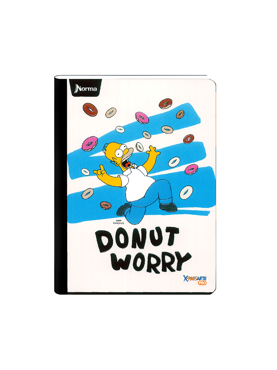 Cuaderno Cosido Norma X-Presarte Simpsons 100 Hojas Cuadros 7