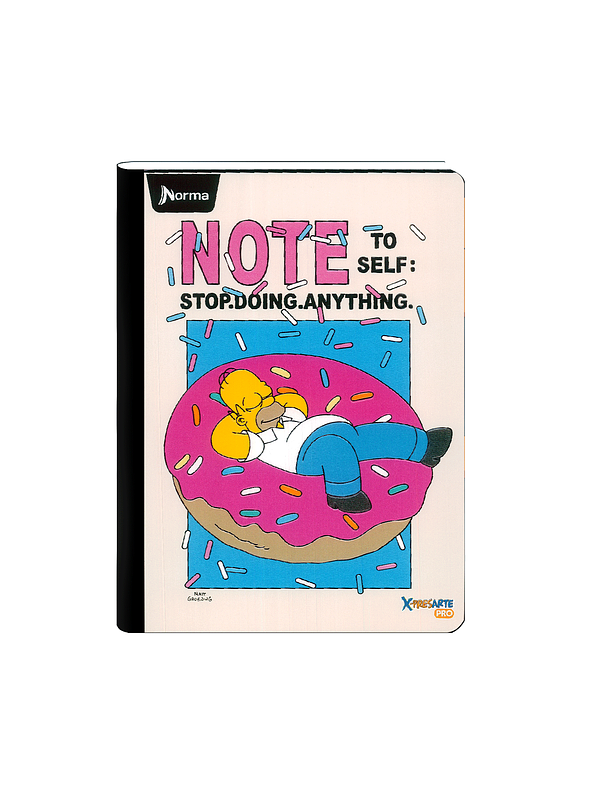 Cuaderno Cosido Norma X-Presarte Simpsons 100 Hojas Cuadros 8