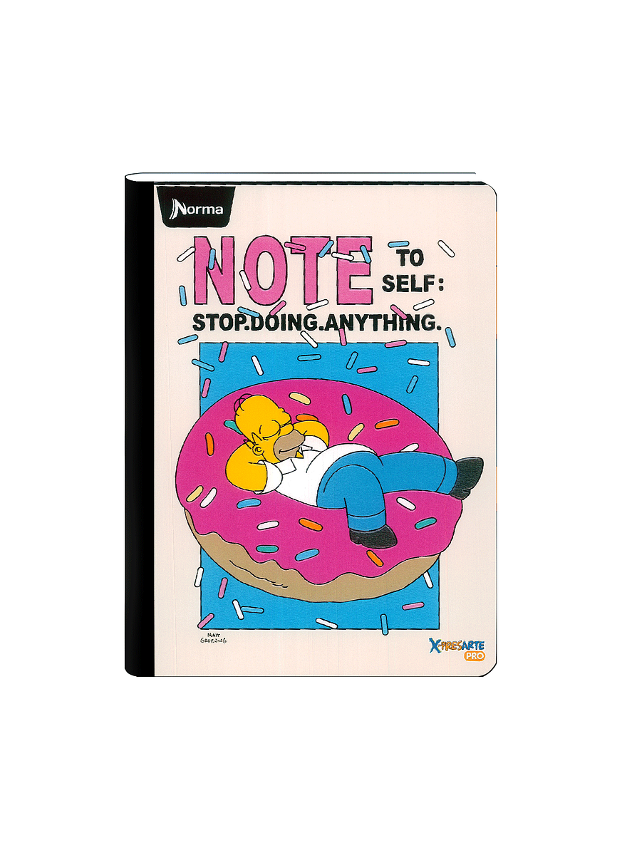 Cuaderno Cosido Norma X-Presarte Simpsons 100 Hojas Cuadros 8