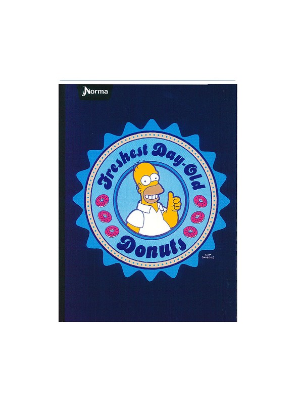 Cuaderno Cosido Pasta Dura The Simpsons 90 Hojas  2