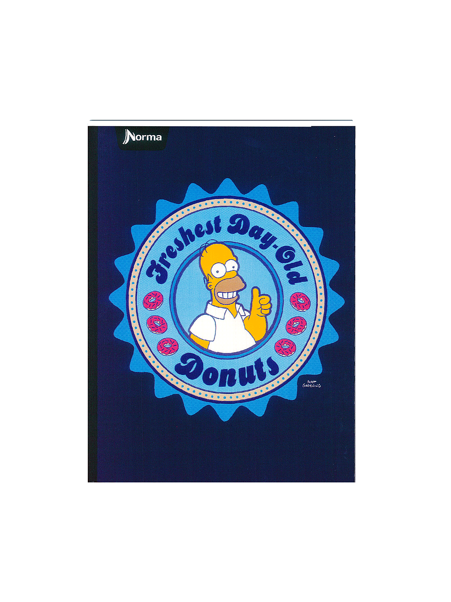 Cuaderno Cosido Pasta Dura The Simpsons 90 Hojas  2