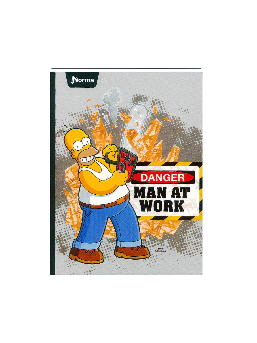 Cuaderno Cosido Pasta Dura The Simpsons 90 Hojas  1