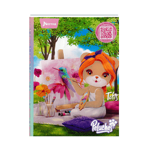 Cuaderno Cosido Pasta Dura Peluches 90 Hojas Cuadros