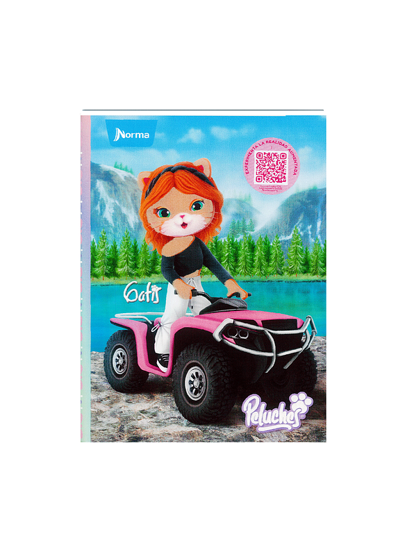 Cuaderno Cosido Pasta Dura Peluches 90 Hojas Cuadros 9