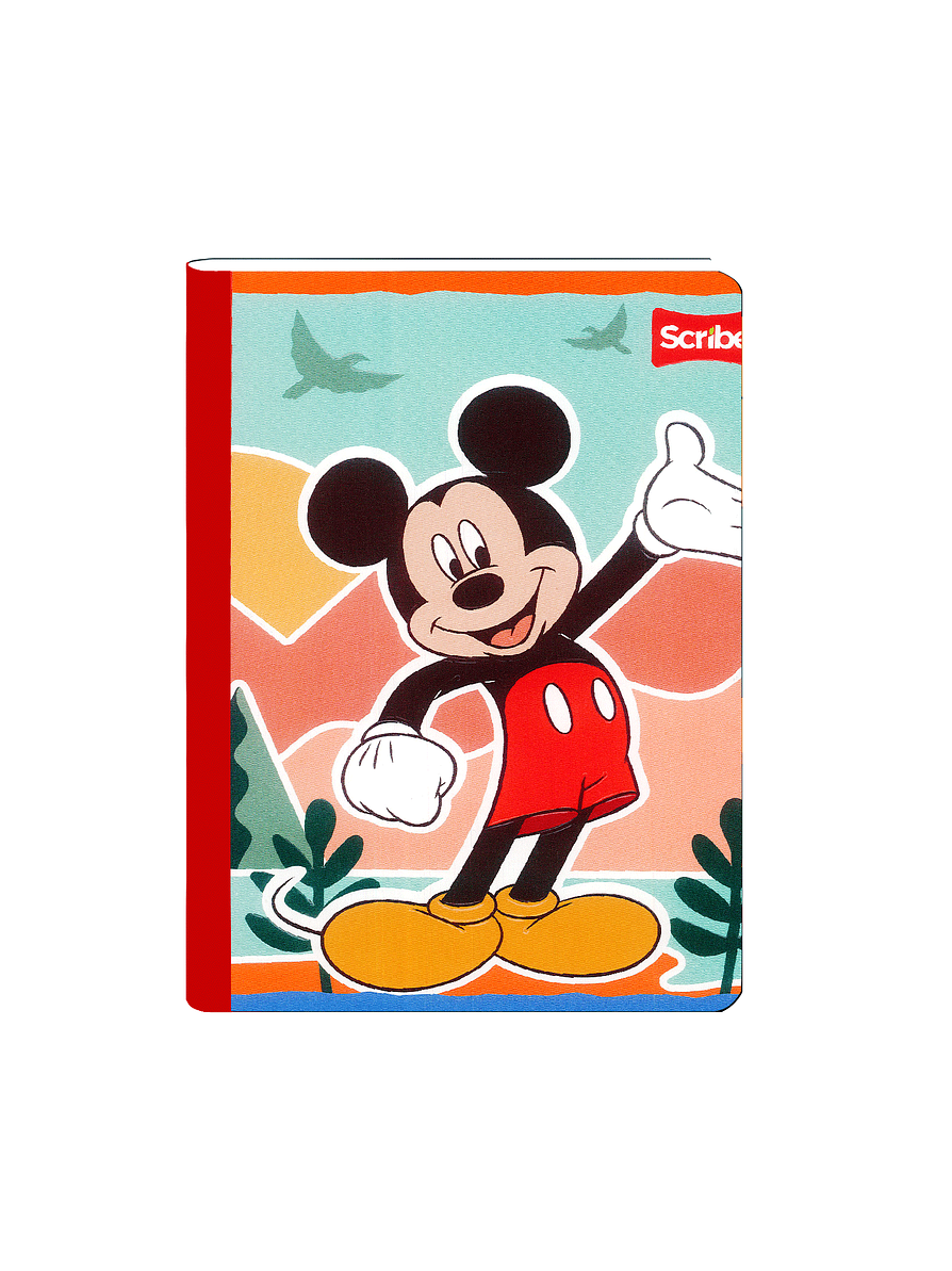Cuaderno Cosido Mickey  100 Hojas Cuadros  4