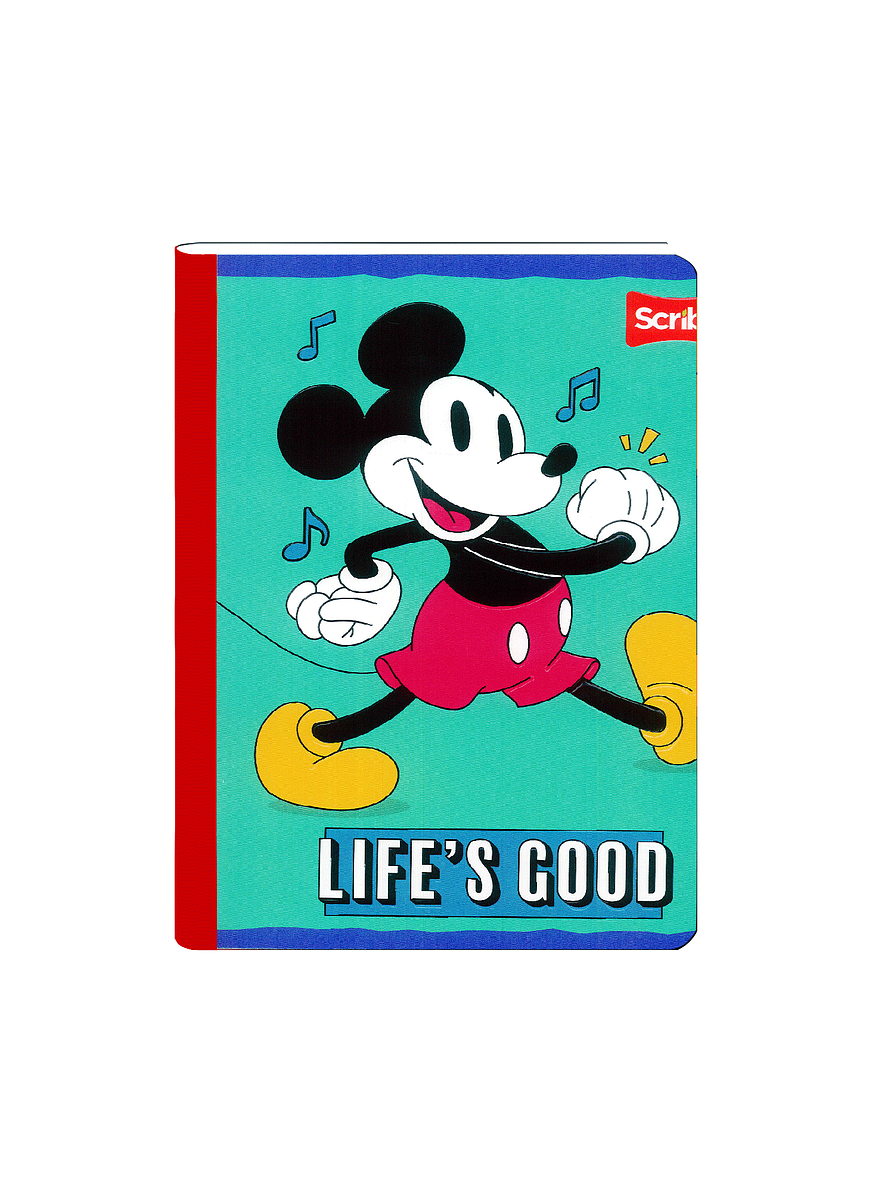 Cuaderno Cosido Mickey  100 Hojas Cuadros  6