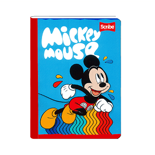 Cuaderno Cosido Mickey  100 Hojas Cuadros 