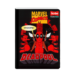 Cuaderno Cosido Scribe Deadpool 100 Hojas Doble Linea