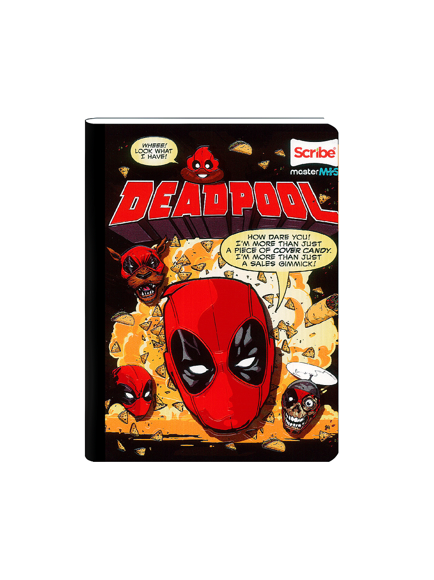Cuaderno Cosido Scribe Deadpool 100 Hojas Doble Linea 3